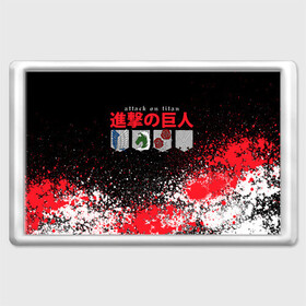 Магнит 45*70 с принтом ATTACK ON TITAN (LOGO) в городе Новоалтайск, Пластик | Размер: 78*52 мм; Размер печати: 70*45 | anime | attack | attack on titan | manga | titan | аниме | атака | атака титанов | бой | манга | титан