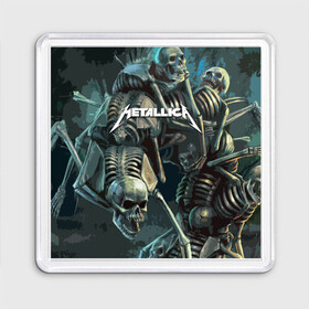Магнит 55*55 с принтом Metallica Metal Skull в городе Новоалтайск, Пластик | Размер: 65*65 мм; Размер печати: 55*55 мм | american | james hetfield | kirk hammett | metal band | metallica | music | mystic | rock | американская | джеймс хетфилд | металлика | музыка | рок | скилет | череп