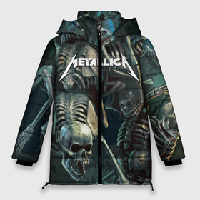 Женская зимняя куртка Oversize с принтом Metallica Metal Skull в городе Новоалтайск, верх — 100% полиэстер; подкладка — 100% полиэстер; утеплитель — 100% полиэстер | длина ниже бедра, силуэт Оверсайз. Есть воротник-стойка, отстегивающийся капюшон и ветрозащитная планка. 

Боковые карманы с листочкой на кнопках и внутренний карман на молнии | american | james hetfield | kirk hammett | metal band | metallica | music | mystic | rock | американская | джеймс хетфилд | металлика | музыка | рок | скилет | череп