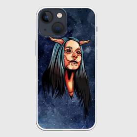 Чехол для iPhone 13 mini с принтом Демоница в городе Новоалтайск,  |  | арт | графика | девушка | демон | люди | мистика | рога