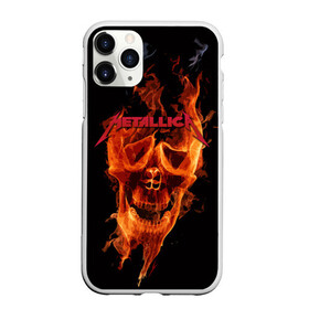 Чехол для iPhone 11 Pro матовый с принтом Metallica Flame в городе Новоалтайск, Силикон |  | Тематика изображения на принте: american | james hetfield | kirk hammett | metal band | metallica | music | mystic | rock | американская | джеймс хетфилд | металлика | музыка | рок | скилет | череп
