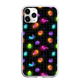 Чехол для iPhone 11 Pro Max матовый с принтом Ночные фонарики-светлячки в городе Новоалтайск, Силикон |  | абстракция | неон | ночь | паттерн | свет | светлячки | текстуры | узоры | чипсы
