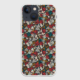 Чехол для iPhone 13 mini с принтом Смерть в городе Новоалтайск,  |  | skull | zombie | адамова голова | зомби | кладбище | мертвец | могила | мумия | навь | пират | скелет | ужас | череп | череп и кости | черепок | черепушка