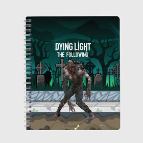 Тетрадь с принтом Dying light Зараженный в городе Новоалтайск, 100% бумага | 48 листов, плотность листов — 60 г/м2, плотность картонной обложки — 250 г/м2. Листы скреплены сбоку удобной пружинной спиралью. Уголки страниц и обложки скругленные. Цвет линий — светло-серый
 | dying light | аномалия | зараженный | монстр | мутант | ужасы | урод | хоррор