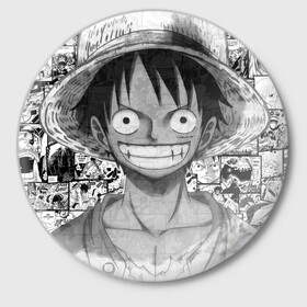 Значок с принтом Луфи улыбается one piece в городе Новоалтайск,  металл | круглая форма, металлическая застежка в виде булавки | anime | luffy | one piece | zoro | аниме | большой куш | ван пис | вон пис | зоро | луфи | луффи | пират | пираты | ророна