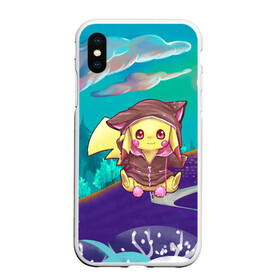 Чехол для iPhone XS Max матовый с принтом Покемон в костюме в городе Новоалтайск, Силикон | Область печати: задняя сторона чехла, без боковых панелей | Тематика изображения на принте: anime | picachu | pikachu | аниме | милый | пика | пикачу | покебол | покемон