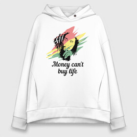 Женское худи Oversize хлопок с принтом Bob Marley в городе Новоалтайск, френч-терри — 70% хлопок, 30% полиэстер. Мягкий теплый начес внутри —100% хлопок | боковые карманы, эластичные манжеты и нижняя кромка, капюшон на магнитной кнопке | bob marley | reggae | боб марли | регги