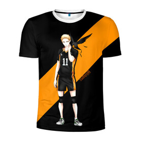 Мужская футболка 3D спортивная с принтом Кей Цукишима | Haikyuu!! в городе Новоалтайск, 100% полиэстер с улучшенными характеристиками | приталенный силуэт, круглая горловина, широкие плечи, сужается к линии бедра | 11 номер | anime | haikyu | haikyuu | manga | аниме | волейбол | волейбольный клуб | карасуно | кей цукишима | котаро бокуто | манга | обычный парень | очкарик | тендо | умный блокирующий цукки | хаику | хаикую