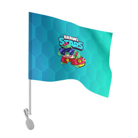 Флаг для автомобиля с принтом Базз Buzz Brawl Stars в городе Новоалтайск, 100% полиэстер | Размер: 30*21 см | brawl | brawl stars | brawlstars | brawl_stars | buz | buzz | баз | базз | бравл | бравлстарс | буз