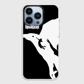 Чехол для iPhone 13 Pro с принтом Ворон Карасуно Haikyu в городе Новоалтайск,  |  | anime | haikyu | haikyuu | karasuno | manga | аниме | волейбол | волейбольный клуб | ворон | ворона | вороны | игроки | карасуно | крылья | манга | мяч | питца | силуэт | хаику | хаикую | черный