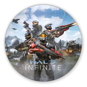 Коврик для мышки круглый с принтом Halo infinite Мультиплеер в городе Новоалтайск, резина и полиэстер | круглая форма, изображение наносится на всю лицевую часть | Тематика изображения на принте: alien | future | galactic | games | halo | helmet | infinite | master chief | microsoft | nextgen | robot | space | war | weapon | xbox | бесконечность | будущее | война | галактика | игры | иксбокс | инопланетянин | космос | майкрософт | мастер чиф | нек