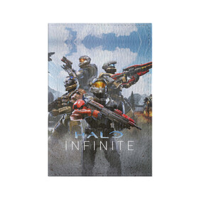 Обложка для паспорта матовая кожа с принтом Halo infinite Мультиплеер в городе Новоалтайск, натуральная матовая кожа | размер 19,3 х 13,7 см; прозрачные пластиковые крепления | Тематика изображения на принте: alien | future | galactic | games | halo | helmet | infinite | master chief | microsoft | nextgen | robot | space | war | weapon | xbox | бесконечность | будущее | война | галактика | игры | иксбокс | инопланетянин | космос | майкрософт | мастер чиф | нек
