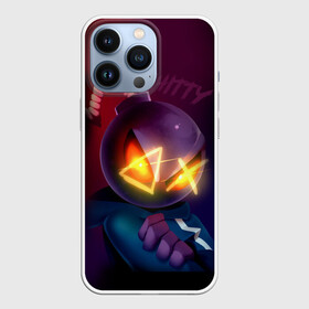 Чехол для iPhone 13 Pro с принтом витти на темном фоне в городе Новоалтайск,  |  | Тематика изображения на принте: friday night funkin | game | whitty | витти | детское | игра | файв найт фанки