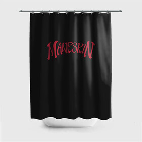 Штора 3D для ванной с принтом Maneskin. Inscription в городе Новоалтайск, 100% полиэстер | плотность материала — 100 г/м2. Стандартный размер — 146 см х 180 см. По верхнему краю — пластиковые люверсы для креплений. В комплекте 10 пластиковых колец | 2021 | 21 | angelis | balo | buoni | damiano | david | de | e | ethan | eurovision | factor | il | lavito | maneskin | pulse | rajah | thomas | victoria | x | zitti | анжелис | виктория | группа | давид | дамиано | де | евровидение | италия 