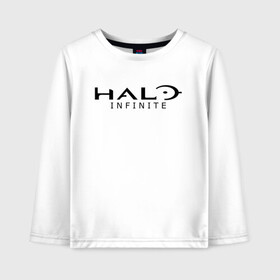 Детский лонгслив хлопок с принтом Halo Infinite в городе Новоалтайск, 100% хлопок | круглый вырез горловины, полуприлегающий силуэт, длина до линии бедер | Тематика изображения на принте: chief | game | guardians | halo | infinite | master | игра | инфинити | мастер чиф | спартанец 117 | хало | хело | шутер