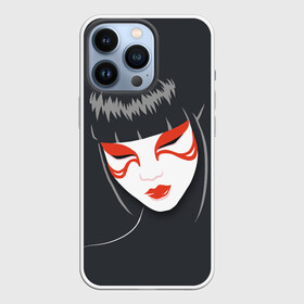 Чехол для iPhone 13 Pro с принтом Японка в городе Новоалтайск,  |  | Тематика изображения на принте: девушка | лицо | портрет | философия | япония | японка