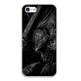 Чехол для iPhone 5/5S матовый с принтом БЕРСЕРК черно - белый в городе Новоалтайск, Силикон | Область печати: задняя сторона чехла, без боковых панелей | anime | berserk | аниме | берсерк | бесерк | гатс | манга | мультфильм