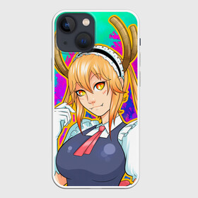 Чехол для iPhone 13 mini с принтом Тору в городе Новоалтайск,  |  | anime | manga | miss kobayashis dragon maid | аниме | дракон горничная кобаяши | канна камуй | кетцалькоатль | лукоа | макото такия | манга | тору | фафнир