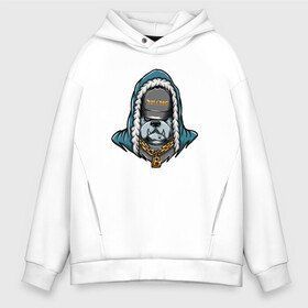 Мужское худи Oversize хлопок с принтом Bulldog в городе Новоалтайск, френч-терри — 70% хлопок, 30% полиэстер. Мягкий теплый начес внутри —100% хлопок | боковые карманы, эластичные манжеты и нижняя кромка, капюшон на магнитной кнопке | bulldog | dog | блатной | бульдог | в капюшоне | в кепке | крутой | пес | собака