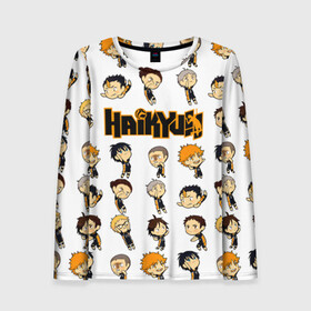Женский лонгслив 3D с принтом Команда школы Карасуно Haikyuu!! в городе Новоалтайск, 100% полиэстер | длинные рукава, круглый вырез горловины, полуприлегающий силуэт | anime | haikyu | haikyuu | karasuno | manga | аниме | асахи азумане | волейбол | волейбольный клуб | вороны | карасуно | коши сугавара | манга | рюноске танака | старшая школа | тобио кагеяма | хаику | хаикую | шоё хината