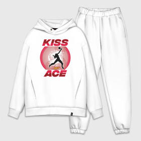 Мужской костюм хлопок OVERSIZE с принтом Kiss Ace в городе Новоалтайск,  |  | ball | beach | game | sport | volley | volleyball | волейбол | волейболист | волейболистка | гол | игра | игрок | мяч | площадка | пляж | пляжный | победа | сетка | спорт | тренер | чемпион