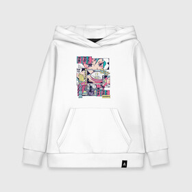 Детская толстовка хлопок с принтом Vaporwave Anime Ramen Shop в городе Новоалтайск, 100% хлопок | Круглый горловой вырез, эластичные манжеты, пояс, капюшен | anime fan | art | japan | japanese | manga character | tokyo | анимация | анимешник | арт | кафе | комикс | комиксы | магазин | манга | отрисовка | паровая волна | пародия | персонаж аниме | прикол | рамен