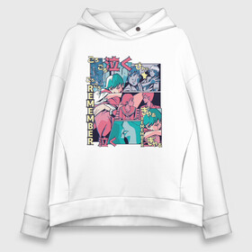 Женское худи Oversize хлопок с принтом Vaporwave Anime Remember  в городе Новоалтайск, френч-терри — 70% хлопок, 30% полиэстер. Мягкий теплый начес внутри —100% хлопок | боковые карманы, эластичные манжеты и нижняя кромка, капюшон на магнитной кнопке | anime fan | art | japan | japanese | manga character | tokyo | анимация | анимешник | арт | воспоминания | комикс | комиксы | любовь | манга | отрисовка | память | паровая волна | пародия | персонаж аниме | помни