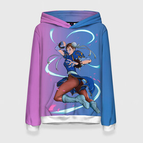 Женская толстовка 3D с принтом Dengerous Chun Li в городе Новоалтайск, 100% полиэстер  | двухслойный капюшон со шнурком для регулировки, мягкие манжеты на рукавах и по низу толстовки, спереди карман-кенгуру с мягким внутренним слоем. | chun li | fighting | game | games | street fighter | игра | игры | классика | стрит файтер | уличный боец | чан ли | чун ли