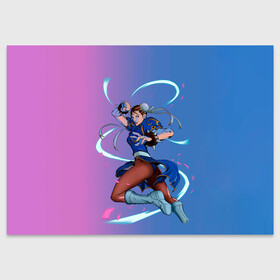 Поздравительная открытка с принтом Dengerous Chun Li в городе Новоалтайск, 100% бумага | плотность бумаги 280 г/м2, матовая, на обратной стороне линовка и место для марки
 | chun li | fighting | game | games | street fighter | игра | игры | классика | стрит файтер | уличный боец | чан ли | чун ли