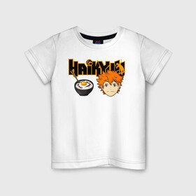 Детская футболка хлопок с принтом Шоё Хината Haikyuu!! в городе Новоалтайск, 100% хлопок | круглый вырез горловины, полуприлегающий силуэт, длина до линии бедер | 10 номер | haikyu | haikyuu | hinata shoyo | karasuno | аниме | волейбол | волейбольный клуб | карасуно | коротышка | красный | мальчик мяч | манга | рыжик | старшая школа | хаикую | чиби чан | шоё хината