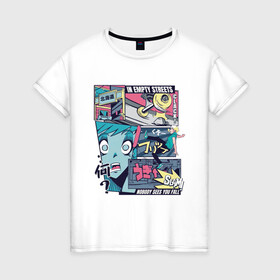 Женская футболка хлопок с принтом Vaporwave Anime Skater Boy в городе Новоалтайск, 100% хлопок | прямой крой, круглый вырез горловины, длина до линии бедер, слегка спущенное плечо | anime fan | art | fail | japan | japanese | manga character | tokyo | анимация | анимешник | арт | арты | комикс | комиксы | манга | отрисовка | паровая волна | пародия | персонаж аниме | рисунок в стиле аниме | скейтер | токио