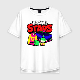 Мужская футболка хлопок Oversize с принтом Плохиш Базз Buzz Brawl Stars в городе Новоалтайск, 100% хлопок | свободный крой, круглый ворот, “спинка” длиннее передней части | brawl | brawl stars | brawlstars | brawl_stars | buz | buzz | баз | базз | бравл | бравлстарс | буз