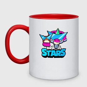 Кружка двухцветная с принтом Плохиш Базз Buzz Brawl Stars в городе Новоалтайск, керамика | объем — 330 мл, диаметр — 80 мм. Цветная ручка и кайма сверху, в некоторых цветах — вся внутренняя часть | Тематика изображения на принте: brawl | brawl stars | brawlstars | brawl_stars | buz | buzz | баз | базз | бравл | бравлстарс | буз