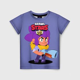 Детская футболка 3D с принтом Brawl Stars Шелли в городе Новоалтайск, 100% гипоаллергенный полиэфир | прямой крой, круглый вырез горловины, длина до линии бедер, чуть спущенное плечо, ткань немного тянется | android | brawl | brawl stars | clash | game | squeak | stars | андроид | игра | мобильные игры | скуик