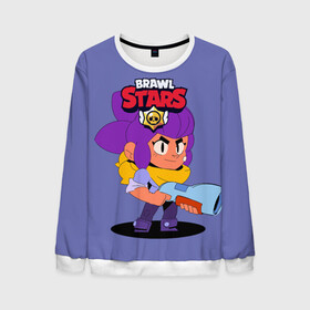Мужской свитшот 3D с принтом Brawl Stars Шелли в городе Новоалтайск, 100% полиэстер с мягким внутренним слоем | круглый вырез горловины, мягкая резинка на манжетах и поясе, свободная посадка по фигуре | android | brawl | brawl stars | clash | game | squeak | stars | андроид | игра | мобильные игры | скуик