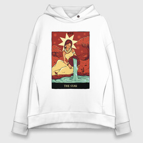 Женское худи Oversize хлопок The Star Girl карта ТАРО: в городе Новоалтайск, френч-терри — 70% хлопок, 30% полиэстер. Мягкий теплый начес внутри —100% хлопок | боковые карманы, эластичные манжеты и нижняя кромка, капюшон на магнитной кнопке | art | esoteric | landscape | mother earth | nature | religion | tarot card | арт | водолей | гадание | девушка | женщина | засуха | звезда | иллюстрация | карты таро | мать земля | мать природа | пейзаж | рисунок | семнадцать