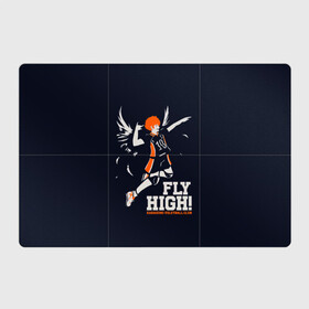 Магнитный плакат 3Х2 с принтом fly high! Шоё Хината Haikyuu!! в городе Новоалтайск, Полимерный материал с магнитным слоем | 6 деталей размером 9*9 см | 10 номер | anime | haikyu | haikyuu | hinata shoyo | karasuno | manga | аниме | волейбол | волейбольный клуб | иероглифы | карасуно | лети высоко | лого | манга | надпись | прыжок | старшая школа | хаику | хаикую