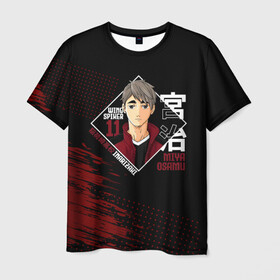 Мужская футболка 3D с принтом Осаму Мия Haikyuu!! в городе Новоалтайск, 100% полиэфир | прямой крой, круглый вырез горловины, длина до линии бедер | 11 номер | anime | haikyu | haikyuu | inarizaki high | manga | miya osamu | аниме | волейбол | волейбольный клуб | инари | лисы | манга | осаму мия | саму | старшая инаризаки | старшая школа | хаику | хаикую