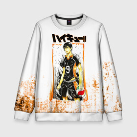 Детский свитшот 3D с принтом Тобио Кагеяма | Haikyuu!! в городе Новоалтайск, 100% полиэстер | свободная посадка, прямой крой, мягкая тканевая резинка на рукавах и понизу свитшота | Тематика изображения на принте: 2 номер | anime | haikyu | haikyuu | karasuno | king of the court | manga | аниме | волейбол | волейбольный клуб | кагеяма | карасуно | король | король площадки | манга | мяч | старшая школа | тобио | хаику | хаикую