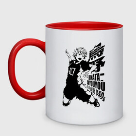 Кружка двухцветная с принтом Шоё Хината мощный удар | Haikyuu!! в городе Новоалтайск, керамика | объем — 330 мл, диаметр — 80 мм. Цветная ручка и кайма сверху, в некоторых цветах — вся внутренняя часть | 10 номер | haikyu | haikyuu | hinata shoyo | karasuno | аниме | волейбол | волейбольный клуб | карасуно | коротышка | красный | мальчик мяч | манга | рыжик | старшая школа | хаикую | чиби чан | шоё хината