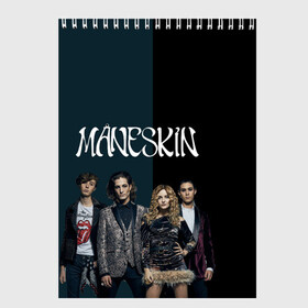 Скетчбук с принтом Maneskin. New heroes в городе Новоалтайск, 100% бумага
 | 48 листов, плотность листов — 100 г/м2, плотность картонной обложки — 250 г/м2. Листы скреплены сверху удобной пружинной спиралью | maneskin | евровидение | италия | манескин