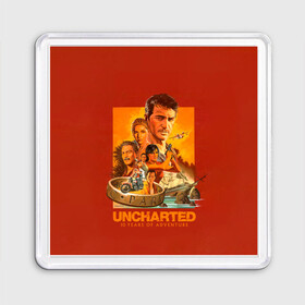 Магнит 55*55 с принтом 10 years Uncharted в городе Новоалтайск, Пластик | Размер: 65*65 мм; Размер печати: 55*55 мм | game | games | uncharted | анчартед | дрейк | игра | игры | натан | нейтан