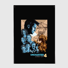 Постер с принтом Команда Анчартед в городе Новоалтайск, 100% бумага
 | бумага, плотность 150 мг. Матовая, но за счет высокого коэффициента гладкости имеет небольшой блеск и дает на свету блики, но в отличии от глянцевой бумаги не покрыта лаком | game | games | uncharted | анчартед | дрейк | игра | игры | натан | нейтан