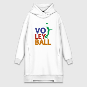 Платье-худи хлопок с принтом Game Volleyball в городе Новоалтайск,  |  | ball | beach | game | sport | volley | volleyball | волейбол | волейболист | волейболистка | гол | игра | игрок | мяч | площадка | пляж | пляжный | победа | сетка | спорт | тренер | чемпион