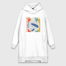 Платье-худи хлопок с принтом True Volleyball в городе Новоалтайск,  |  | ball | beach | game | sport | volley | volleyball | волейбол | волейболист | волейболистка | гол | игра | игрок | мяч | площадка | пляж | пляжный | победа | сетка | спорт | тренер | чемпион