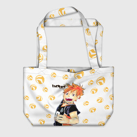 Пляжная сумка 3D с принтом Мощный удар Шоё Хината Haikyuu!! в городе Новоалтайск, 100% полиэстер | застегивается на металлическую кнопку; внутренний карман застегивается на молнию. Стенки укреплены специальным мягким материалом, чтобы защитить содержимое от несильных ударов
 | 10 номер | haikyu | haikyuu | hinata shoyo | karasuno | аниме | волейбол | волейбольный клуб | карасуно | коротышка | красный | мальчик мяч | манга | рыжик | старшая школа | хаикую | чиби чан | шоё хината