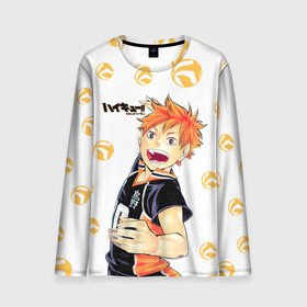 Мужской лонгслив 3D с принтом Мощный удар Шоё Хината Haikyuu!! в городе Новоалтайск, 100% полиэстер | длинные рукава, круглый вырез горловины, полуприлегающий силуэт | 10 номер | haikyu | haikyuu | hinata shoyo | karasuno | аниме | волейбол | волейбольный клуб | карасуно | коротышка | красный | мальчик мяч | манга | рыжик | старшая школа | хаикую | чиби чан | шоё хината