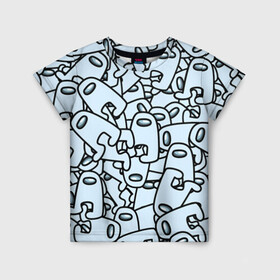 Детская футболка 3D с принтом among us mem в городе Новоалтайск, 100% гипоаллергенный полиэфир | прямой крой, круглый вырез горловины, длина до линии бедер, чуть спущенное плечо, ткань немного тянется | amogus | among us | mem | meme | sus | амогус | амонг ас | мем