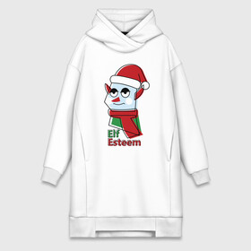Платье-худи хлопок с принтом Elf Esteem в городе Новоалтайск,  |  | арт | иллюстрация | помощник | рождество | эльф