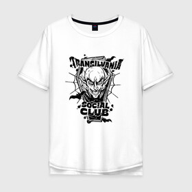 Мужская футболка хлопок Oversize с принтом Transilvania Social Club в городе Новоалтайск, 100% хлопок | свободный крой, круглый ворот, “спинка” длиннее передней части | anti social club | bat | coffin | dracula | halloween | nosferatu | romania | vampire | vampyre | вампир | вампиры | граф | гроб | дракула | кровопийца | кровосос | носферату | румыния | социальный клуб | трансильвания | трансильванский